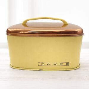 Vintage Copper Metal Cake Carrier Lid MCM Replacement Cover 11.5”